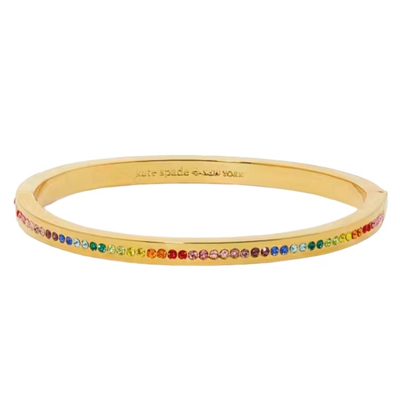 NWT ♠️ Kate Spade Pave Multicolored Bangle Bracelet - Picture 1 of 6